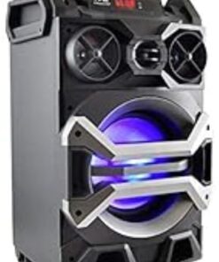 Pyle 500 Watt Outdoor Portable BT Connectivity Karaoke Speaker System - PA Stereo with 8" Subwoofer, DJ Lights Rechargeable Battery Microphone, Recording Ability, MP3/USB/SD/FM Radio - PWMA325BT 24 41o55Mk73gL