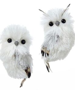 Alternative view of Kurt Adler C2289 5.1" Silver Hanging Owl Christmas Ornament 2 Assorted