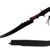 BladesUSA HK-1482 Series Red Flame Samurai Fantasy Sword Full Black