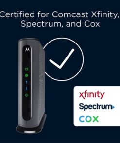 MOTOROLA 8x4 Cable Modem, Model MB7220, 343 Mbps DOCSIS 3.0, Certified by Comcast XFINITY, Time Warner Cable, Cox, BrightHouse, and More (No Wireless) 20 41oDniRXalL