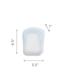 Stasher Reusable Silicone Storage Bag, Food Storage Container, Microwave and Dishwasher Safe, Leak-free, Pocket 2-Pack, Clear + Aqua 2 Pack 33 41oRN1yPrYL