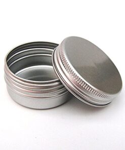 CTKcom 1/2-Ounce Metal Steel Tins Screw Top Flat Aluminum Silver Slide Round Tin Containers,1/2-Ounce Metal Steel Tin For Lip Balm,Crafts,Cosmetic,Candles,Travel Storage Kit (Pack of 10) 9 41ohdaKwpgL
