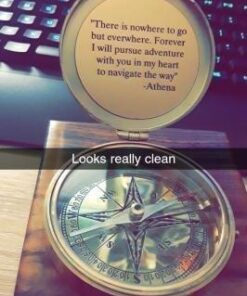 Hampton Nautical Solid Brass Gentlemen's Compass with Rosewood Box, 4", Brass 26 41opZ2rLJPL