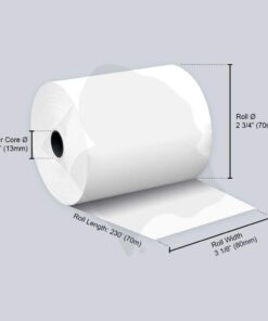 Gorilla Supply Thermal Paper Receipt Roll 3-1/8" x 230' BPA Free 50 Rolls 3 1/8" x 230' (Pack of 50) 18 41osnxg8RoL 1