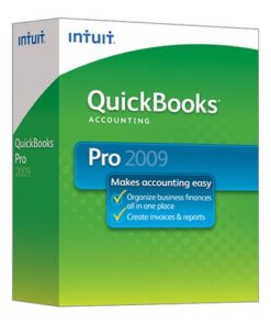 QuickBooks Pro 2009 [OLD VERSION] PC Disc Box