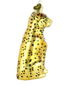 Old World Christmas Ornaments: Wildlife Animals Glass Blown Ornaments for Christmas Tree, Leopard 14 41p8ZAVUL