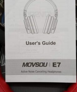 MOVSSOU E7 Active Noise Cancelling Headphones Bluetooth Headphones Wireless Headphones Over Ear with Microphone Deep Bass, Comfortable Protein Earpads, 30 Hours Playtime for Travel/Work, Black 42 41pFw4Uj0gL