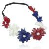 LUX ACCESSORIES Floral Flower Crown Stretch Headband Blue,White,Red 15 41pYf5n8OoL