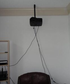 VideoSecu Flat Vaulted Ceiling Projector Mount LCD DLP Bracket with Adjustable Height Rotating Swivel Arm One Piece PJ2B 1C9 37 41pZM3Ds7wL