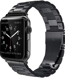 Simpeak Business Metal Band Compatible with Apple Watch Series 9 8 7 (45mm) Series 6 SE 5 4 (44mm) Series 3 2 1 (42mm) Women Men Solid Stainless Steel Band Strap Replacement for iWatch 45mm 44mm 42mm 32 41pmxqwbW8L