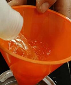 RAM-PRO 4-Piece All Purpose Wide-Mouth Bright Orange Plastic Funnel Set for Quick and Clean Transferring Liquids, Dry Goods, Between Pitchers, Bottles, Cans and Containers 16 41ps6y8KKjL