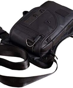 Hebetag Oxford Hiking Waist Pack Motorcycle Drop Leg Bag for Men Women Bike Riding Cycling Tactical Thigh Fanny Pouch Outdoor Travel Fishing Camping Casual Daypack Black #01Black 28 41q7xzGCMXL