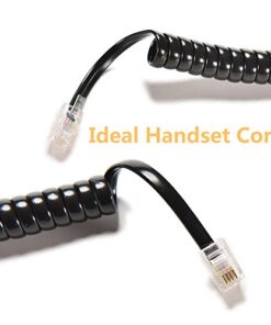 Telephone Phone Handset Cable Cord,Uvital Coiled Length 1.2 to 10 Feet Uncoiled Landline Phone Handset Cable Cord RJ9/RJ10/RJ22 4P4C(Black,2 PCS) 2Pack Telephone Cord 10 41qNY549d3L