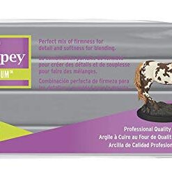 Alternative view of Super Sculpey Medium Gray, Premium, Non Toxic, Medium firmness, Sculpting Modeling Polymer clay, Oven Bake Clay, 1 pound bar. Great for all advanced sculptors, model makers and movie studios Multicolor
