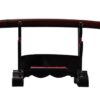 Handmade Sword - Samurai Shirasaya Katana, Hand Forged, 1095 Carbon Steel, Clay Tempered, Full Tang, Sharp, No Tsuba, Red Handle, Red Wooden Scabbard, Sword Certificate 54 41qZ6Aat3TL