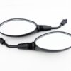 MMG Universal Fit Adjustable Mirror Set, 8mm RH/RH Thread, Flat Black, Motorcycle Scooter (MYKM0064)