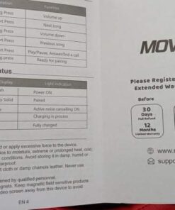 MOVSSOU E7 Active Noise Cancelling Headphones Bluetooth Headphones Wireless Headphones Over Ear with Microphone Deep Bass, Comfortable Protein Earpads, 30 Hours Playtime for Travel/Work, Black 43 41qj hDXTNL