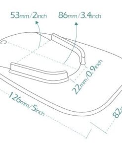 KiWAV Motorcycle Kickstand Pad Plate Support Accessory - Black - Soft Ground, Grass, Hot Pavement, Outdoor Parking, Anti Sinking 25 41qzyXd LL