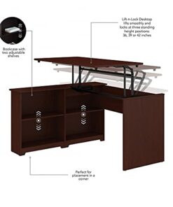 Bush Furniture UrbanPro 52W Sit to Stand Corner Bookshelf Desk with File Cabinet 10 41rRTRfpQaS