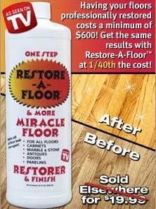 Restore-A-Floor Floor Finish - Wood Floor Polish and Hard Wood Floor Wax to Rejuvenate Floors Including Marble Floors, Vinyl Floors, and Laminate Floors 12 41rdNMRKXAL