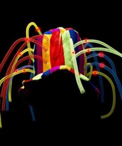 Fun Central - LED Crazy Noodle Hat for Adults & Kids | for Mardi Gras Party Supplies St. Patrick’s Day Party Favors Crazy Hat Day 16 41rocG2e2KL 3