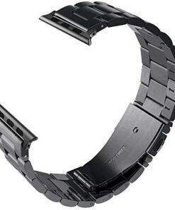 Simpeak Business Metal Band Compatible with Apple Watch Series 9 8 7 (45mm) Series 6 SE 5 4 (44mm) Series 3 2 1 (42mm) Women Men Solid Stainless Steel Band Strap Replacement for iWatch 45mm 44mm 42mm 31 41rqiAgB2QL