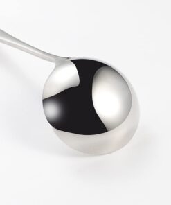 Wenkoni Small Soup Ladles,Sauce ladles,Gravy Soup Spoon Ladles,2 Pack SUS 304 Non-magnetic Stainless Steel 7.6" Round Ladles (Color:Silver). Silver-2Pcs 12 41sAxgnV5kS