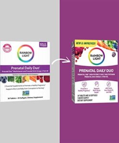 Rainbow Light Prenatal Daily Duo Multivitamin Kit, With Prenatal One Daily Multivitamin and Prenatal DHA Omega-3 Fish Oil for Mom's Health and Baby's Development Support, 30 Count 29 41sFeHE8APL