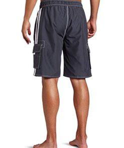 Kanu Surf Men's Barracuda Swim Trunks (Regular & Extended Sizes) Medium Charcoal 13 41sHi4K31RL