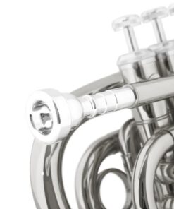 Mendini MPT Brass Bb Pocket Trumpet + Tuner, Case, Mouthpiece, & More (Nickel Plated) Nickel Plated 21 41sKPUeQn1L 1