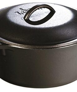 Lodge L8DOLKPLT Cast Iron Dutch Oven with Dual Handles, Pre-Seasoned, 5-Quart,Black 5 Quart 27 41sSX4L5bqL