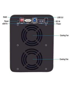 Alternative view of Sans Digital "MobileRAID MR4UT6G 4-Bay 3.5" inch SATA to USB 3.0 / eSATA Hardware RAID-5​ / JBOD