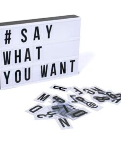 Northpoint Cinema Style 10-LED Home Decor Large Light Box with 109 Letters and Characters, Wall Mounted or Tabletop, Battery or USB Powered, White 21 41tBmcJovnL