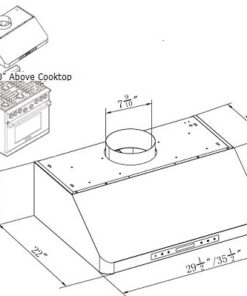 XtremeAir PX10-U30, 30", LED Lights, Baffle Filter W/Grease Drain Tunnel, 1.0mm Non-Magnetic Stainless Steel, Under Cabinet Mount Range Hood 30 Inch 21 41tFDqXfs5L