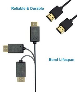 Duttek HDMI to HDMI Cable, Extreme Thin HDMI Male to Male Extender Cable for 3D and 4K Ultra HD TV Stick HDMI 2.0 Cord Extension Converter(HDMI Extender) (1M/3 feet) 1M/3 feet 8 41twzF5o0RL