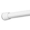 iDesign Cameo Metal Large Expandable Constant Tension Shower Rod, Bathroom Curtain Pole for Master, Guest, Kids' Bathroom, Adjustable from 50"-87", White,78672 50"-87" 3 41u5tEgZhL 1