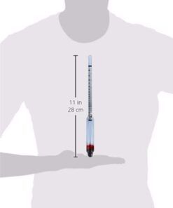 FastRack Proof and Tralle or % Alcohol Hydrometer Alcoholmeter Spiritometer for Moonshine Still, Spirits, Distilled,Clear 5 41ufShL3RfL