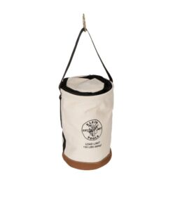 Klein Tools 5104CLR22 Heavy Duty Top Closing Bucket Made of No. 1 Canvas, Load Rated Up to 150-Pounds With Zipper on top, 22-Inch 13 41uktQ1a6L