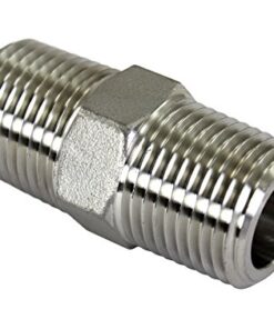 Hex Nipple 1/2" Male NPT Stainless Steel Pipe Fitting 0.5"