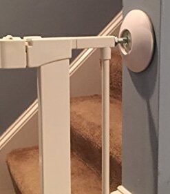 Wall Saver Baby Gate Wall Protector Protects Walls from Child Gate Damage - Makes Safety Gates More Secure - for Walk Thru Pressure Mounted Gates - Childproofing, Pet Proofing - 2 Full Size 22 41v32mZ72L