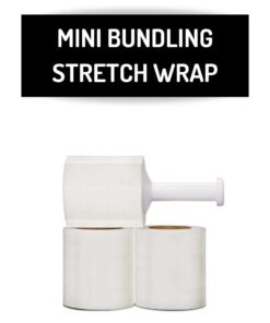 PSBM Mini Stretch Wrap with Handle, 12 Pack, 5 Inch x 1000 Feet, 50 Gauge, Clear High Performance Small Plastic Cling Film for Pallets Moving Storing 50 GA 9 41vR UpMSyL