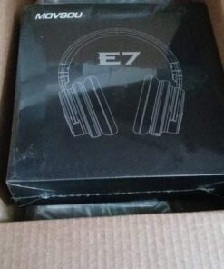 MOVSSOU E7 Active Noise Cancelling Headphones Bluetooth Headphones Wireless Headphones Over Ear with Microphone Deep Bass, Comfortable Protein Earpads, 30 Hours Playtime for Travel/Work, Black 44 41vr5iJwHzL