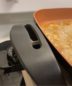 BELLA Electric Skillet and Frying Pan with Glass Lid, Nonstick Coating, Cool Touch Handles, Removable Heating Probe, Dishwasher Safe, 12 x 12 inch, Copper 33 41w0smLkGVL