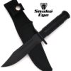 Snake Eye Tactical Serrated Blade 8.5 Inch Survival Knife Heavy Duty Stainless Steel with Kit & Nylon Sheath (Black) Black 19 41w1yd69etL