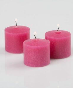 Richland Set of 24 Votive Candles (Dark Pink) Dark Pink