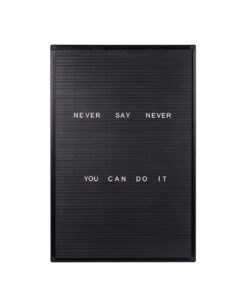 MasterVision Felt Changeable Letter Message Board, Wall Mount Kit Included, 22" x 28", Black Plastic Frame (LET0303055) 22" x 28" Black Aluminum Frame 10 41wNkPytfBS