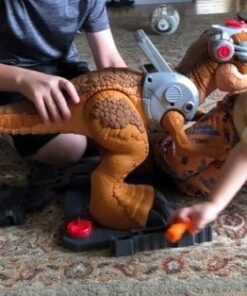 Fisher-Price Imaginext Jurassic World T. rex Dinosaur Toy with Owen Grady Figure, Light-Up Eyes & Chomping Action for Ages 3+ Years, 7-Piece Set (Amazon Exclusive) 41 41wO0jEYzzL 1