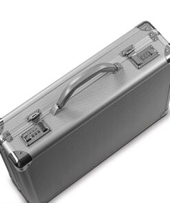 Solo New York Fifth Avenue 17.3 Inch Aluminum Laptop Attaché Briefcase, Hard-sided with Combination Locks, Silver 29 41wWfbUADiL