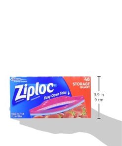 Ziploc Storage Bags with New Grip 'n Seal Technology, For Food, Sandwich, Organization and More, Smart Zipper Plus Seal, Quart, 3 pack, 150 count 17 41waePt9QyL