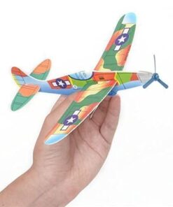Alternative view of Rhode Island Novelty 8 Inch Flying Glider Plane Set of 12 Multicolor, 8"